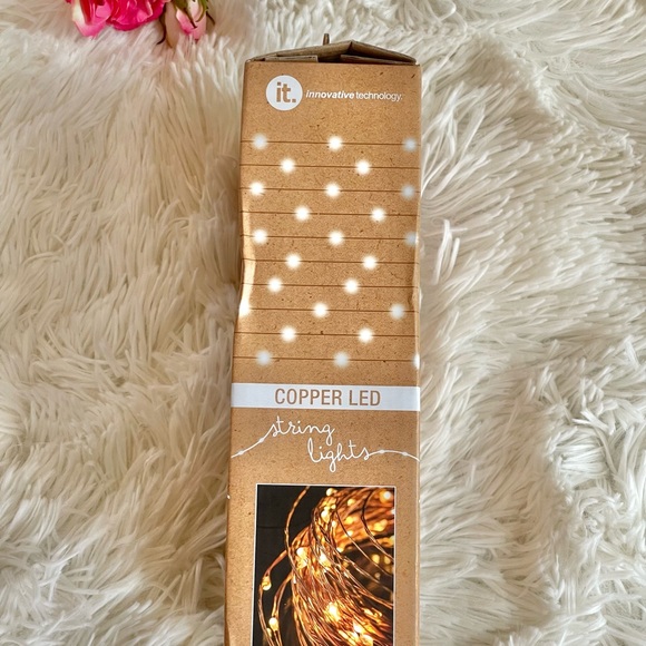 New with tags COPPER LED 100 warm white light STRING LIGHTS ( 33ft copper wire) - Picture 3 of 4
